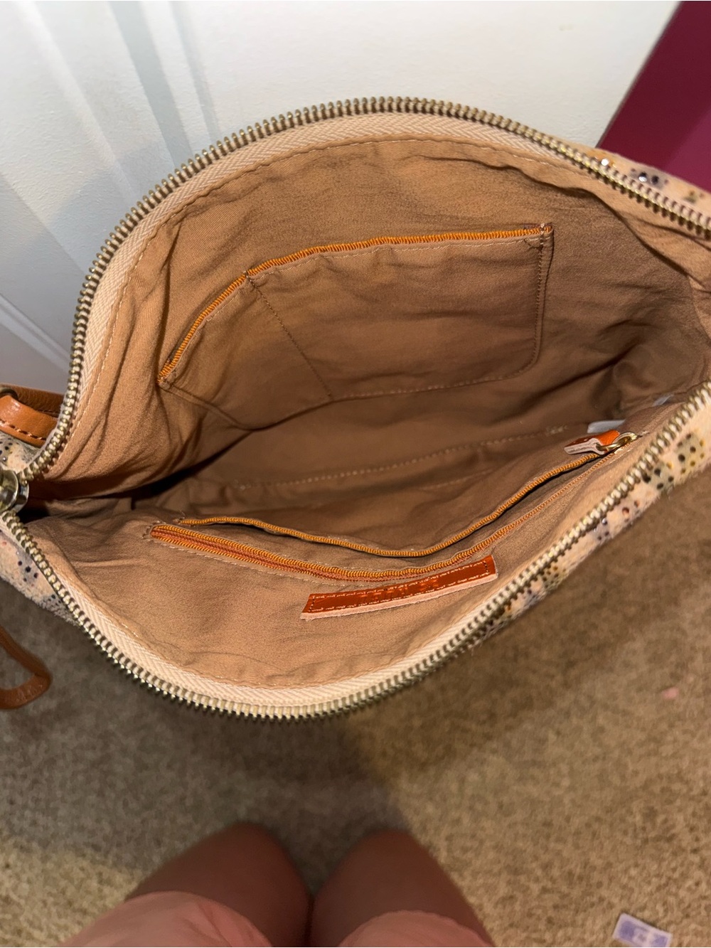 HOBO Leopard Print Crossbody Bag in Tan and Brown - Picture 3 of 3